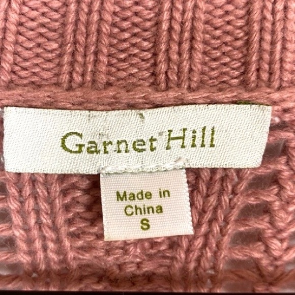 GARNET HILL Open Front Lace Insert Cardigan Cashmere Wool Angora Blend size S - Picture 11 of 11